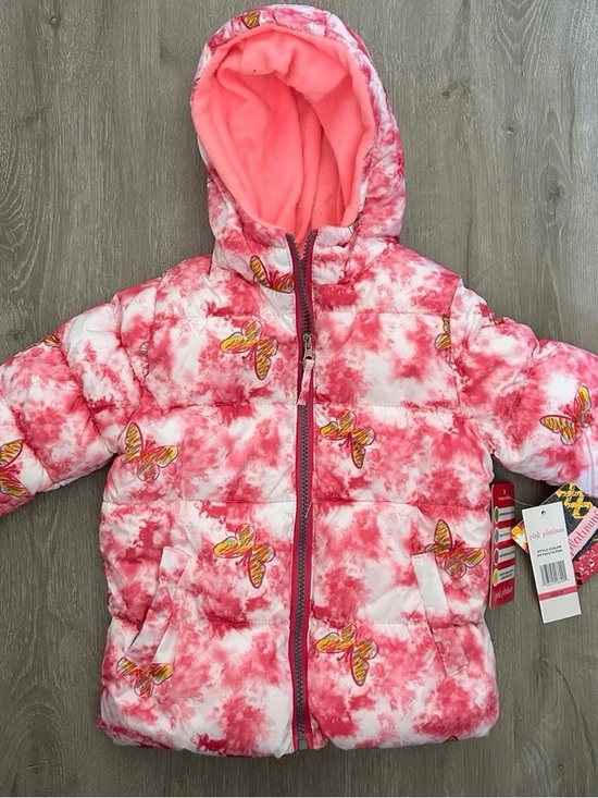 Pink Platinum Other - NWT Pink Platinum Pink Butterfly Fleece Puffer Jacket Size 2T